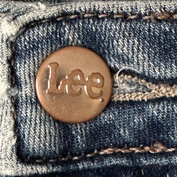 Lee Regular Fit Straight Leg Mid Rise Jeans Women's Size 6 Medium‎ Wash Western - Picture 8 of 12